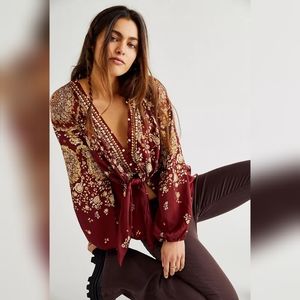 NWT Free People Run Free Blouse